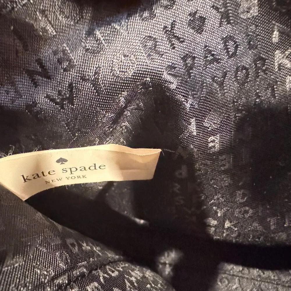 Kate Spade NewYork Edna Miro Street Black Crossbody Leather satchel  10.5x7x2.5‎